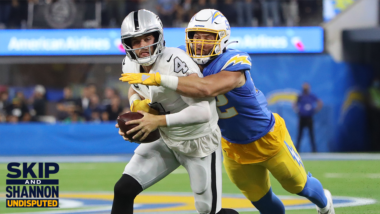 "Derek Carr battled to the end" — Shannon Sharpe on Joey Bosa saying Carr shuts down under pressure I UNDISPUTED