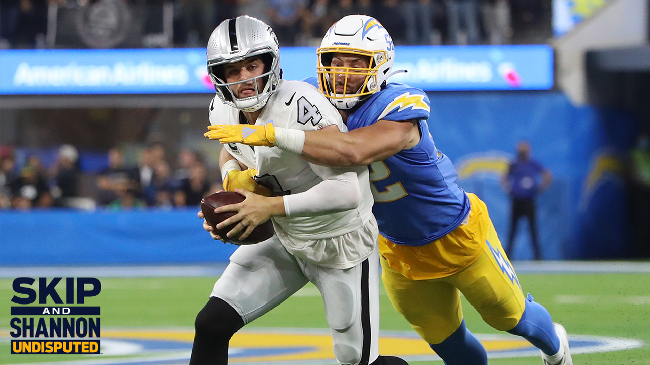 "Derek Carr battled to the end" — Shannon Sharpe on Joey Bosa saying Carr shuts down under pressure I UNDISPUTED