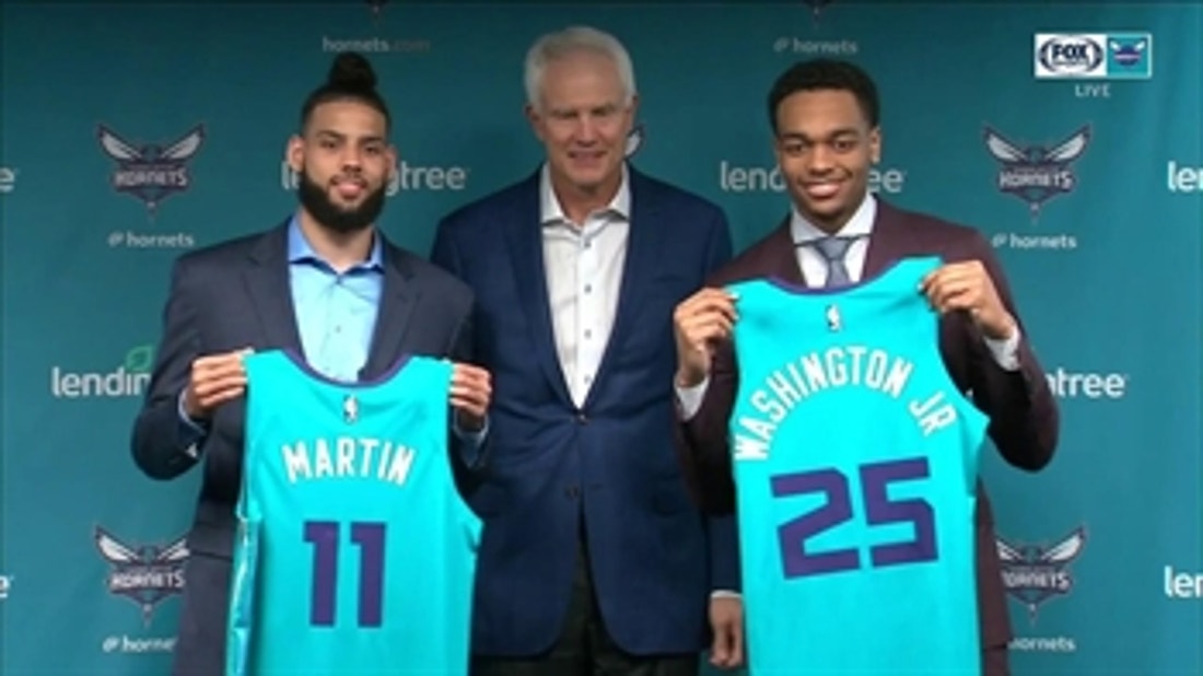 Charlotte Hornets introduce 2019 draft picks PJ Washington, Cody Martin