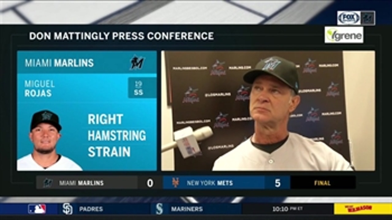 Don Mattingly on shutout loss to Mets, Miguel Rojas injury