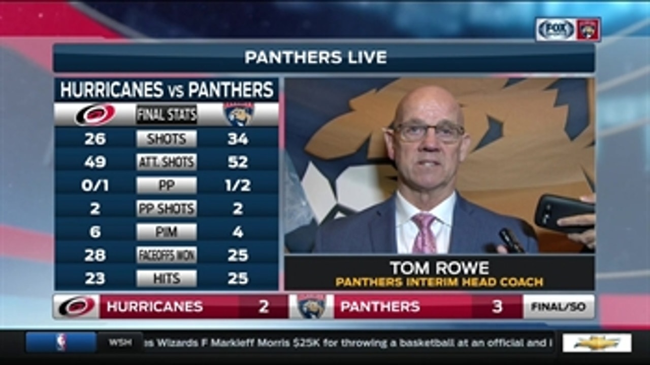 Tom Rowe says the Panthers have been playing 'high risk games'