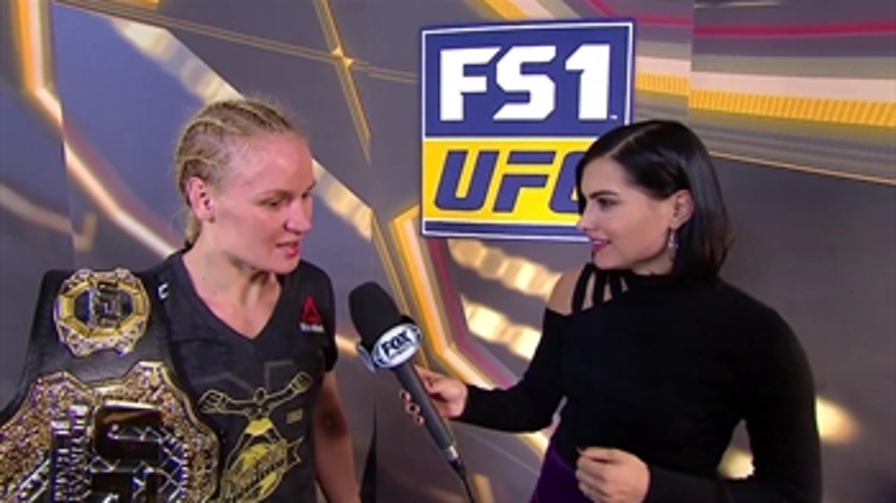 Valentina Shevchenko speaks after winning Flyweight belt ' INTERVIEW ' POST-FIGHT ' UFC 231