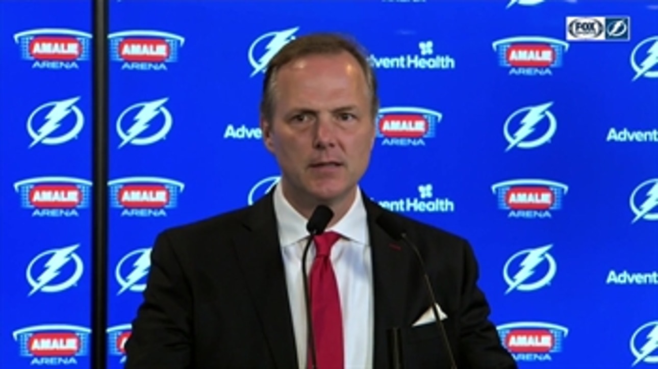 Jon Cooper talks about shootout loss to Golden Knights