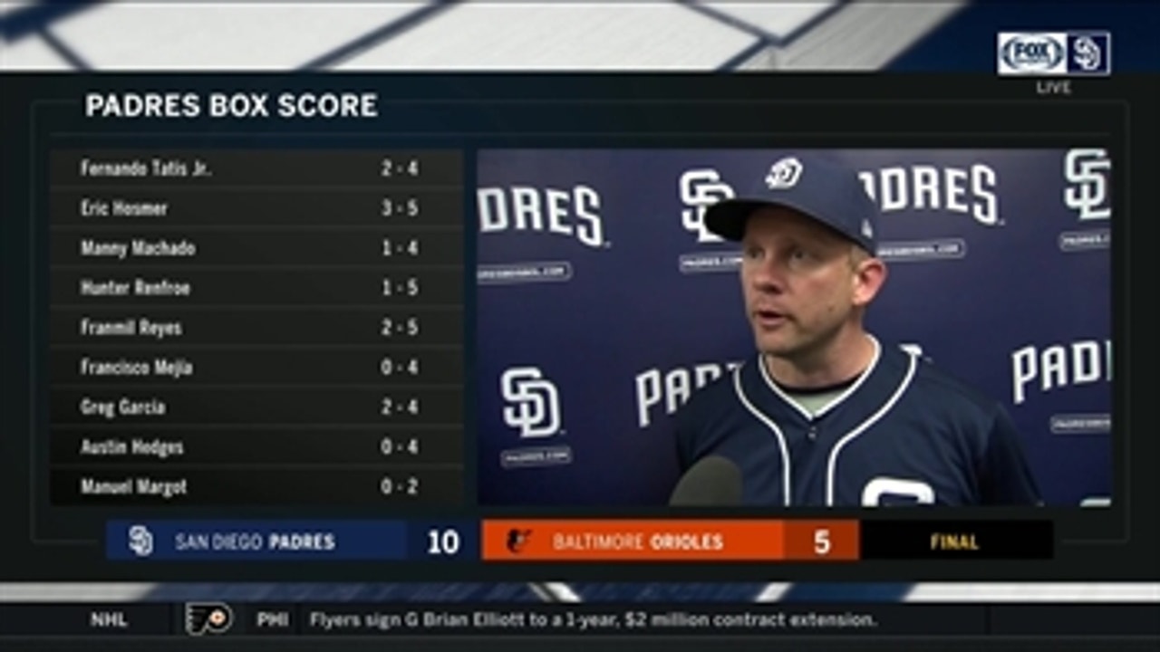 Padres manager Andy Green recaps the two-game sweep of Baltimore