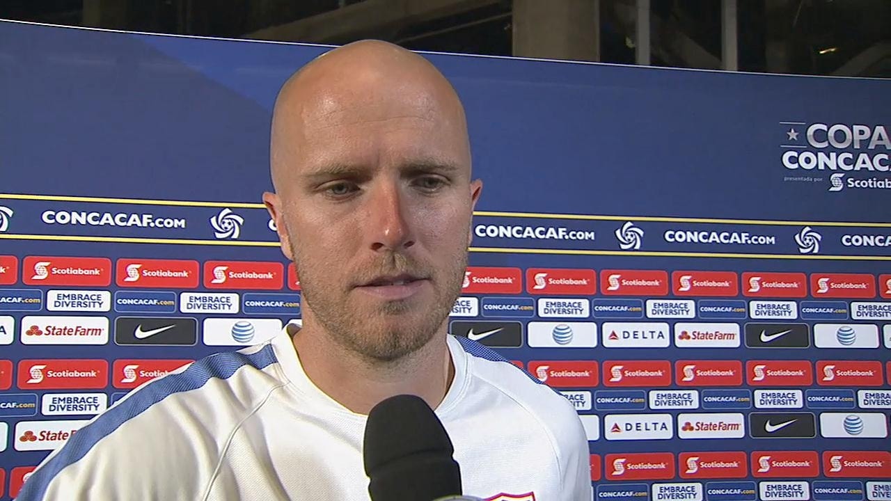 Michael Bradley reacts to a disappointing loss to Mexico