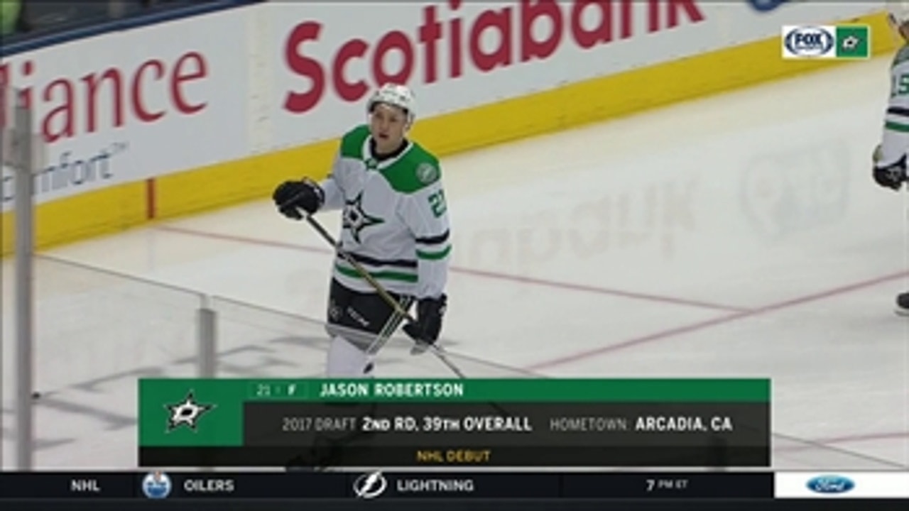 Jason Robertson Makes NHL Debut ' Stars Live