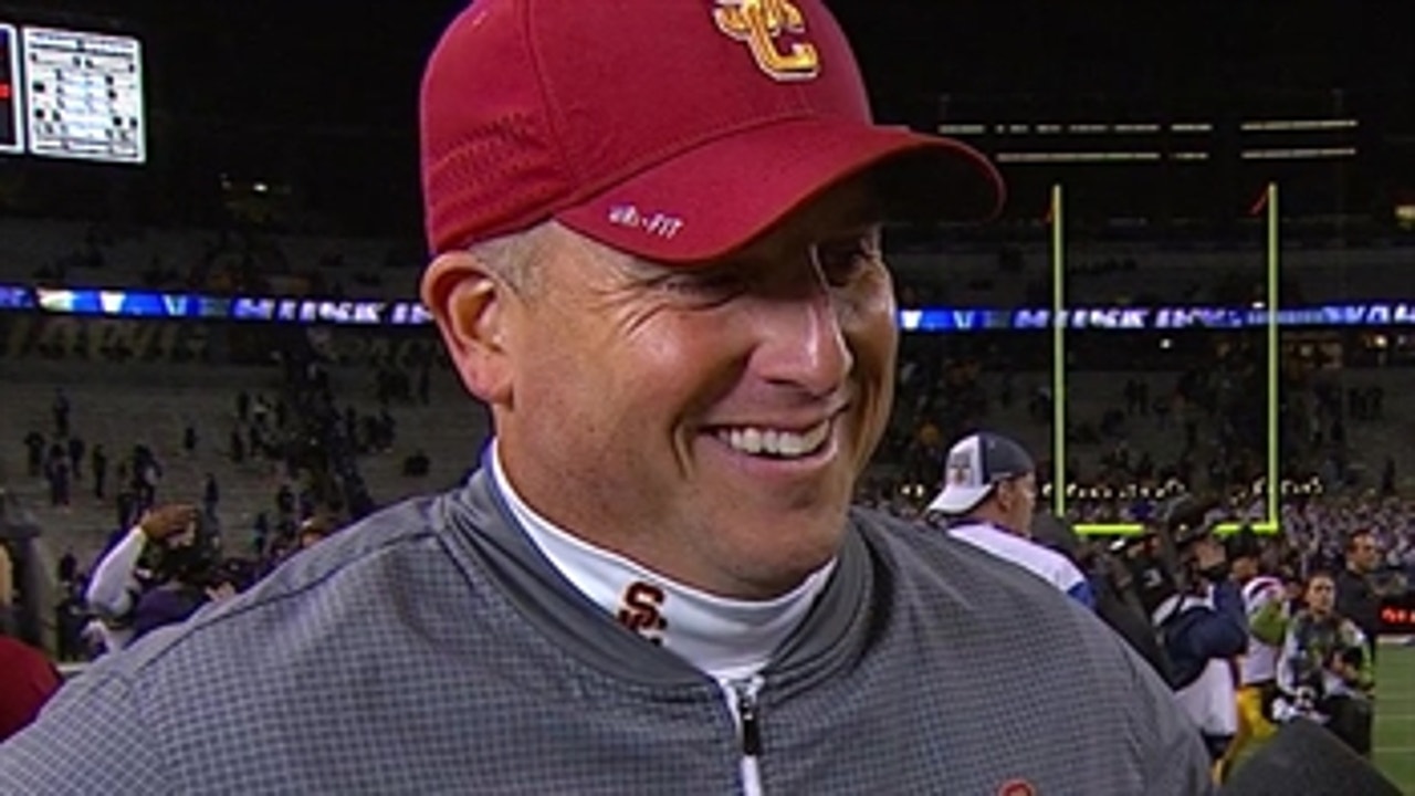 Clay Helton on win over Washington: 'Is college football not the greatest thing in the free world?'