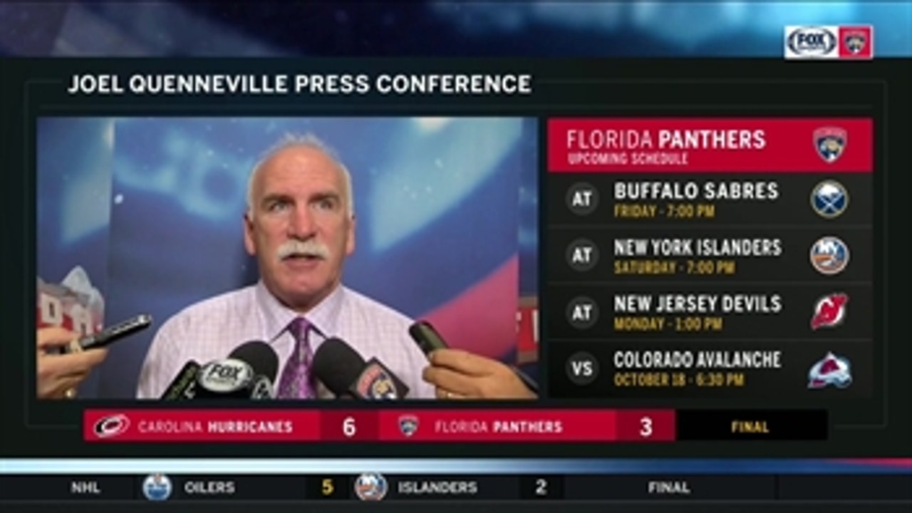 Joel Quenneville on 'insurmountable' deficit Panthers got into in the 1st period