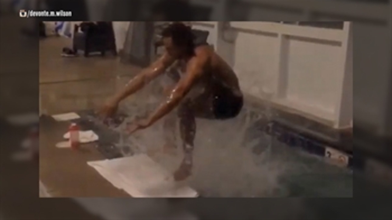 This teenage athlete can jump out of a pool like it's nothing