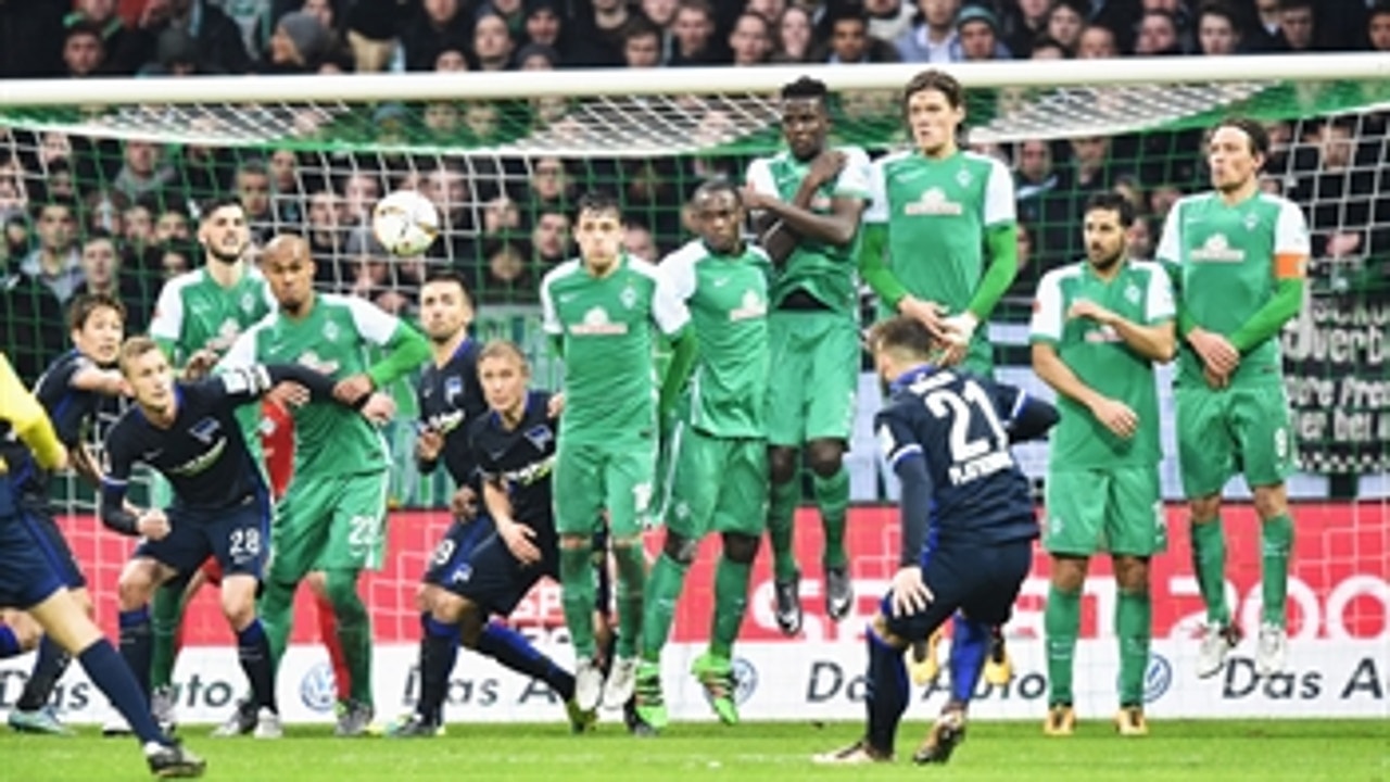 Plattenhardt nets free kick to double Hertha lead ' 2015-16 Bundesliga Highlights