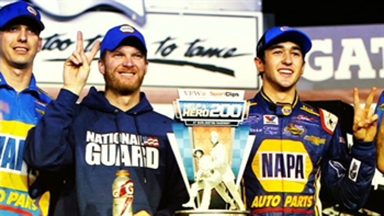 Dale Jr. and Chase Elliott Bask in Nationwide Title