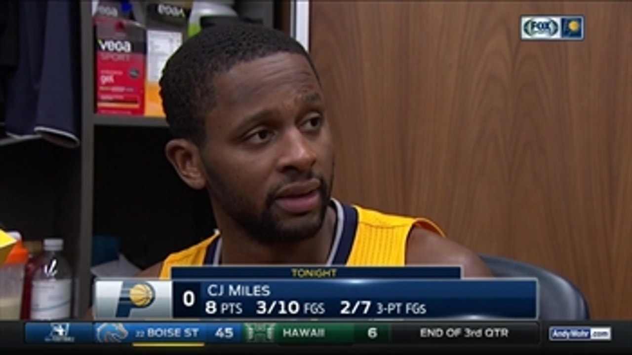 C.J. Miles: Back-to-back not an excuse for Pacers' loss
