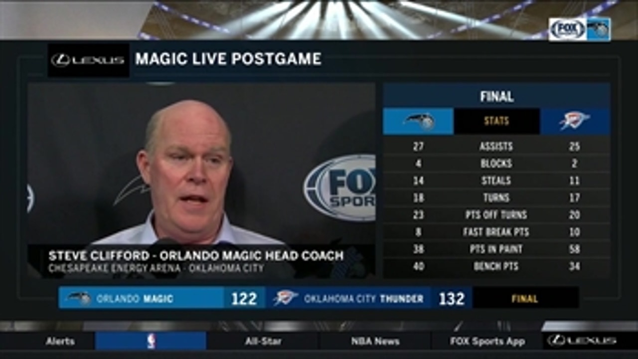 Steve Clifford on defending without fouling, cutting down on turnovers after loss to OKC