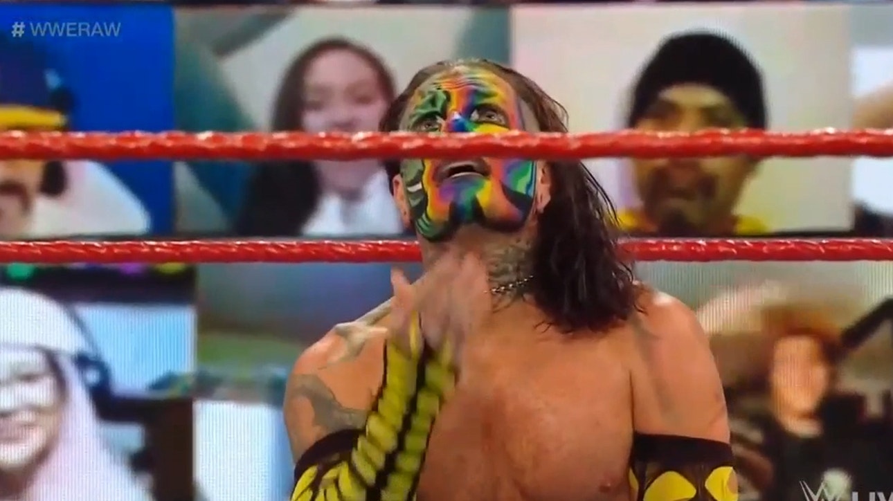 Jeff Hardy and Elias battle it out in Guitar on a Pole Match on WWE RAW