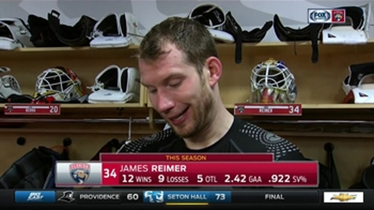 James Reimer says Panthers played a solid game despite loss