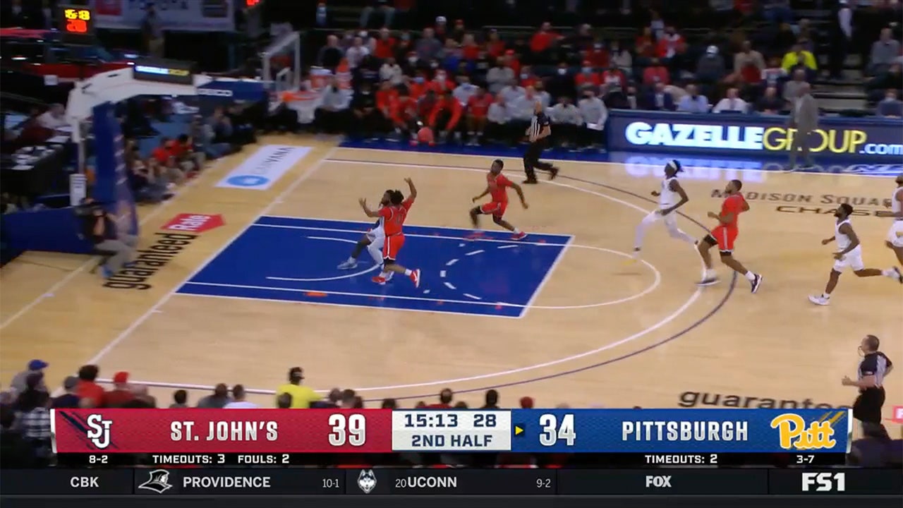Posh Alexander connects with Montez Mathis on a BEAUTIFUL alley-oop fast break play for St. John's