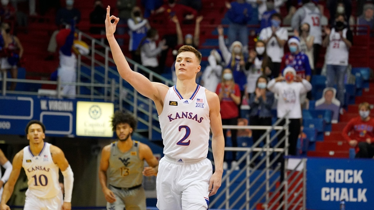 No. 3 Kansas hits 16 three-pointers in 79-65 win over No. 7 West Virginia