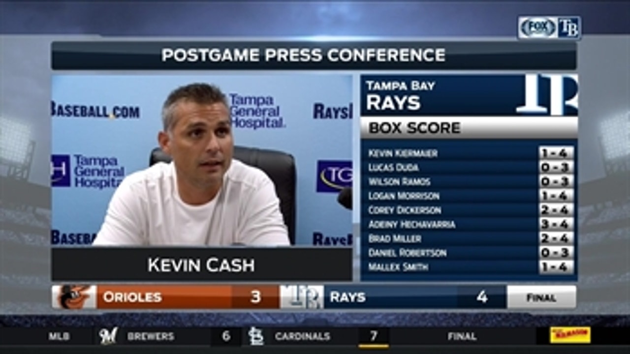 Kevin Cash: The guys are finishing strong