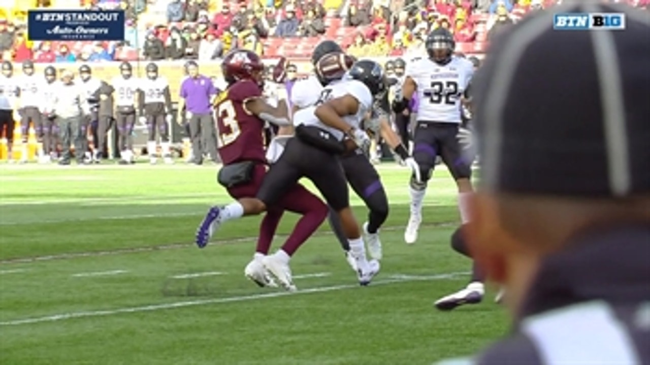 Watch Northwestern's ridiculous hot potato interception off a player's back and head