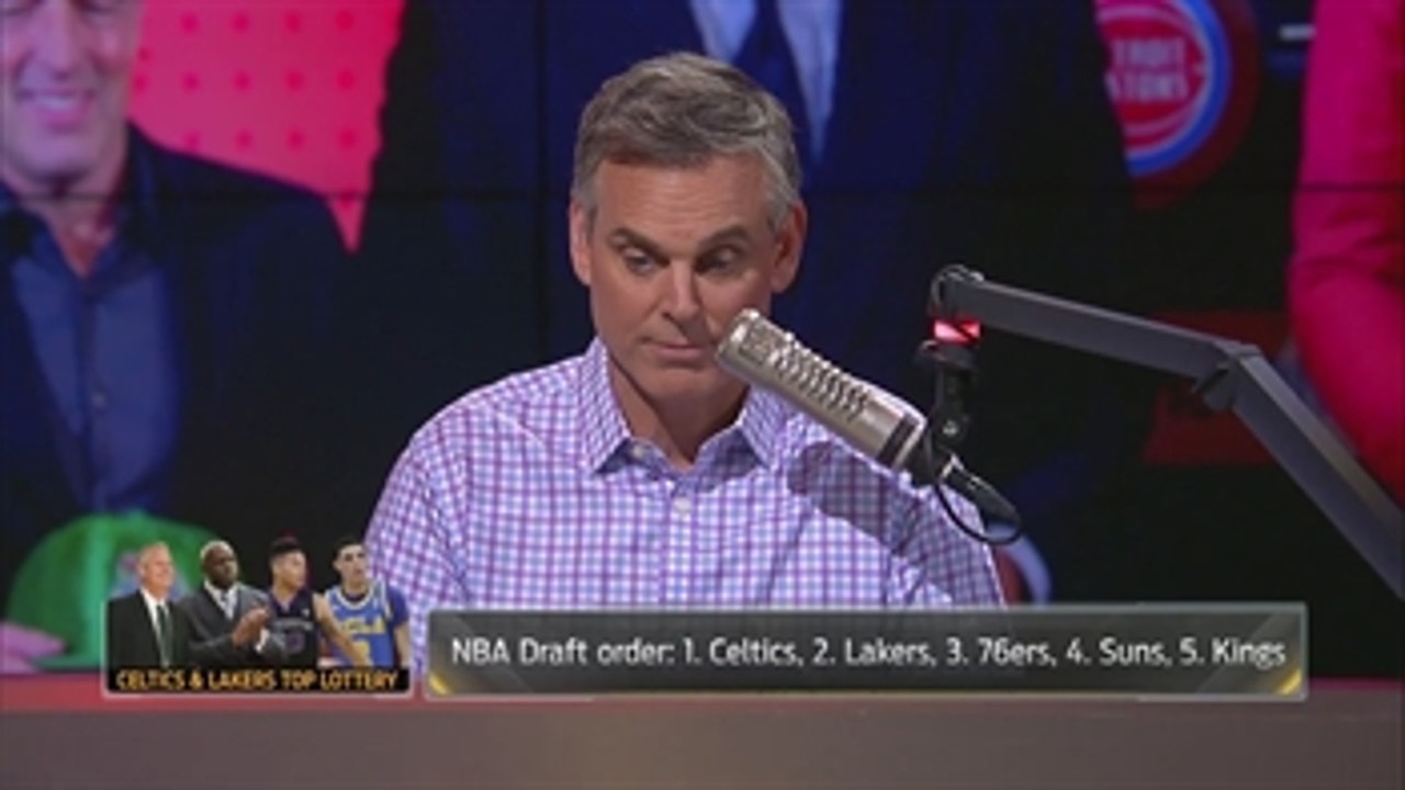 Colin reacts to 2017 NBA Draft Lottery, talks Lonzo Ball's future with the Lakers ' THE HERD
