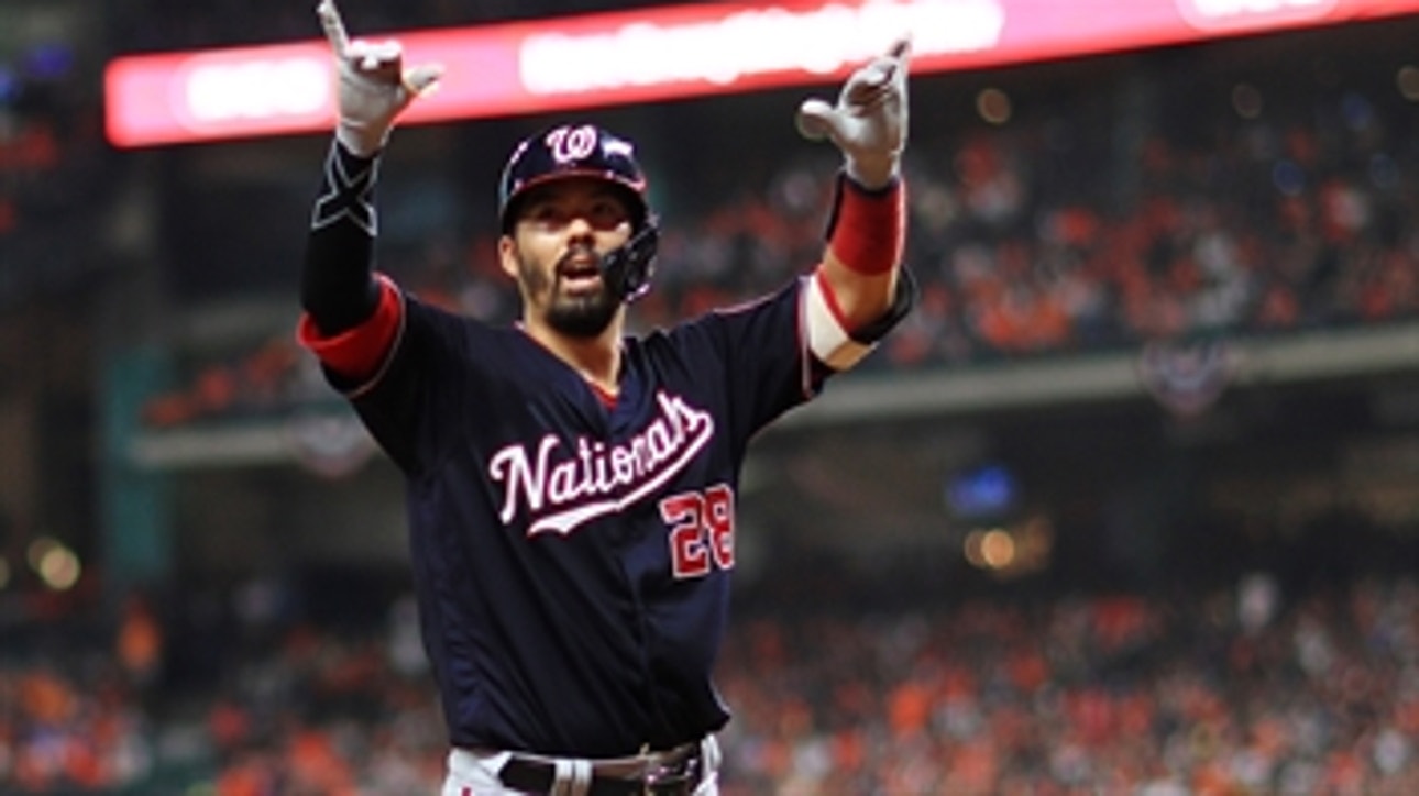 Cris Carter and Nick Wright react to the Nationals 12-3 win over the Astros in Game 2 of the World Series