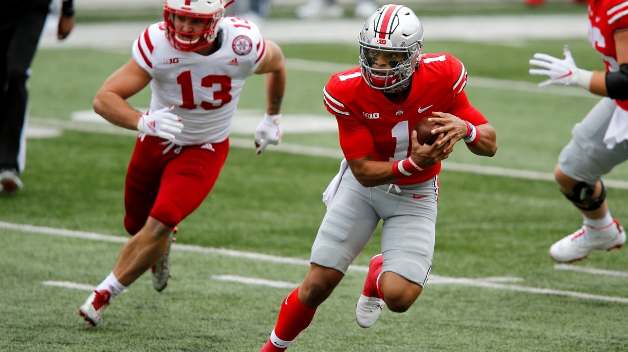 Ohio State's Justin Fields scores first rushing TD of season, Buckeyes lead Cornhuskers 31-14