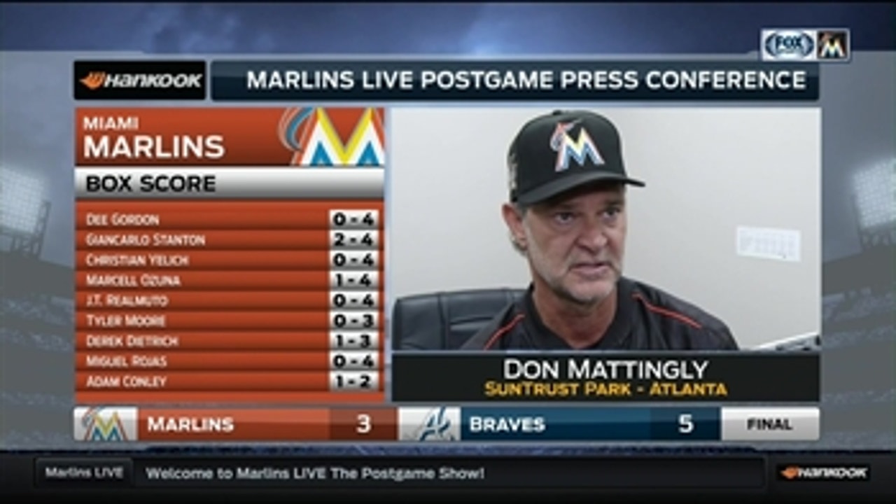Don Mattingly breaks down loss to Braves