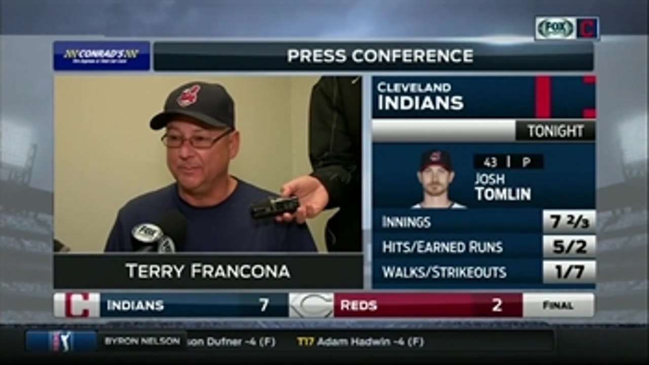 Francona on Tomlin after his big day on the mound &  at the plate