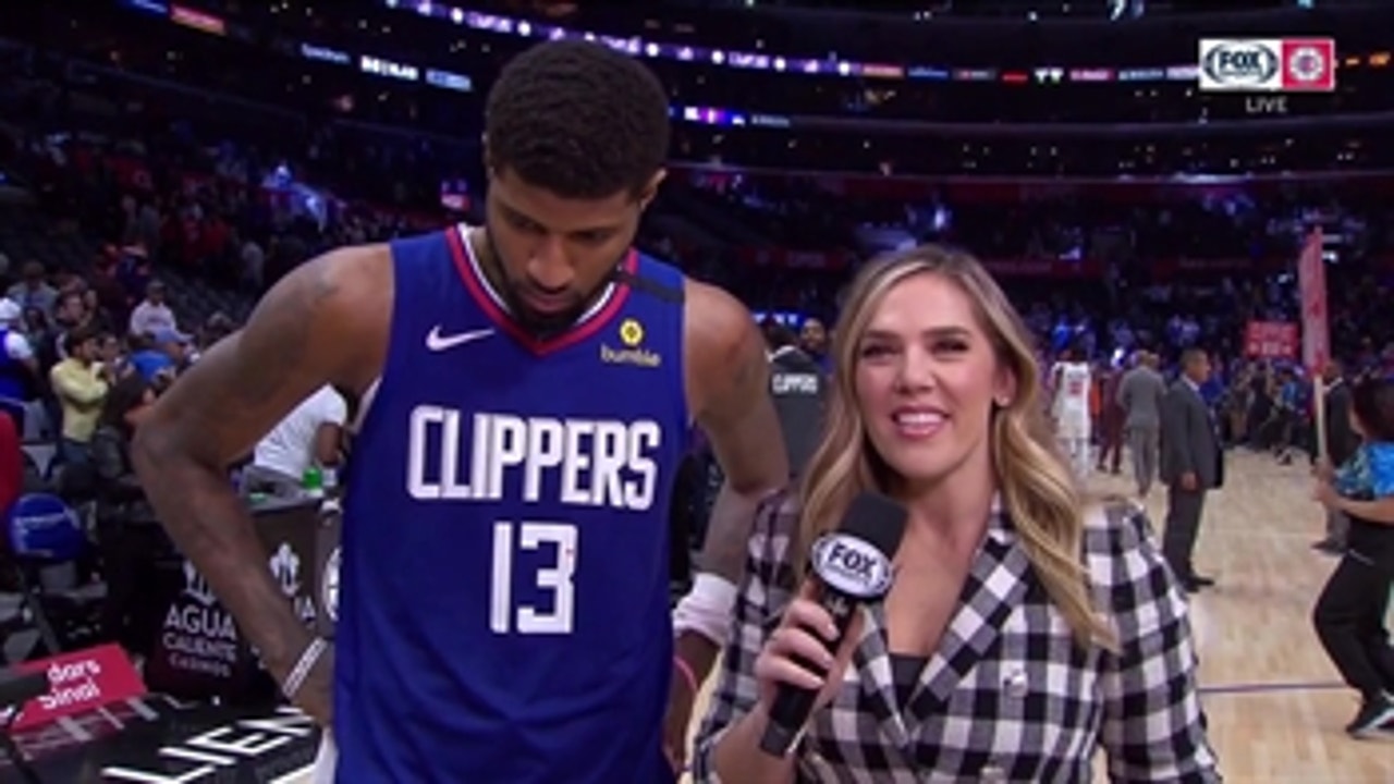 Paul George talks after win over Knicks ' Clippers LIVE