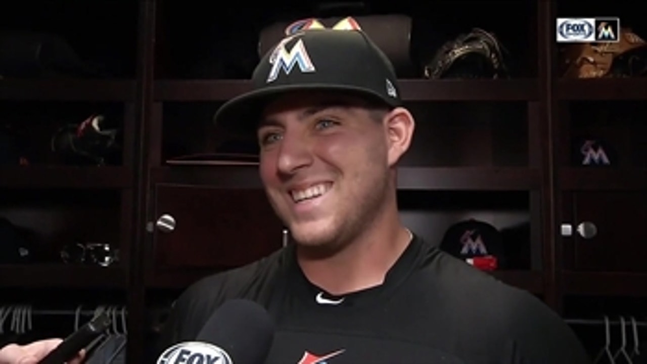 Austin Dean describes what it's like to hit a home run for his first career hit