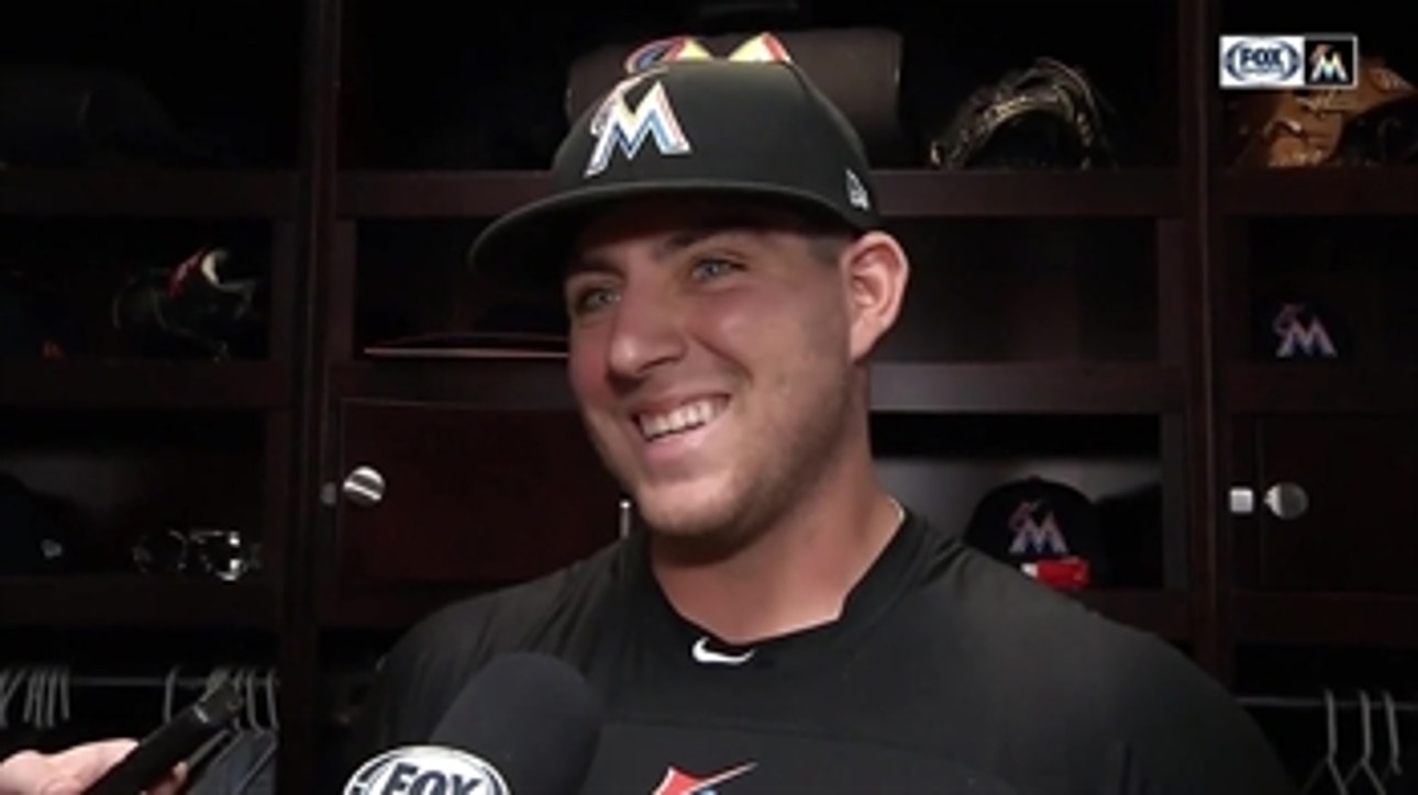 Austin Dean describes what it's like to hit a home run for his first career hit