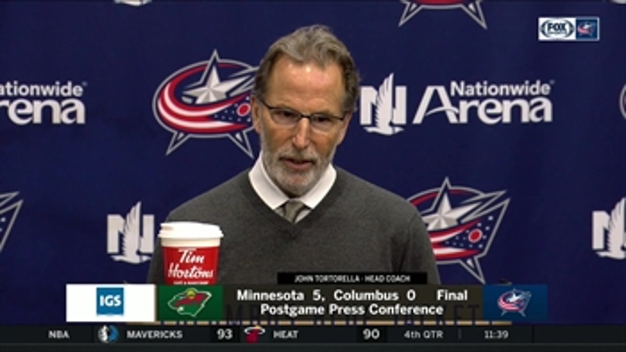 John Tortorella after 5-0 loss to Wild: 'There was nothing good about that game'