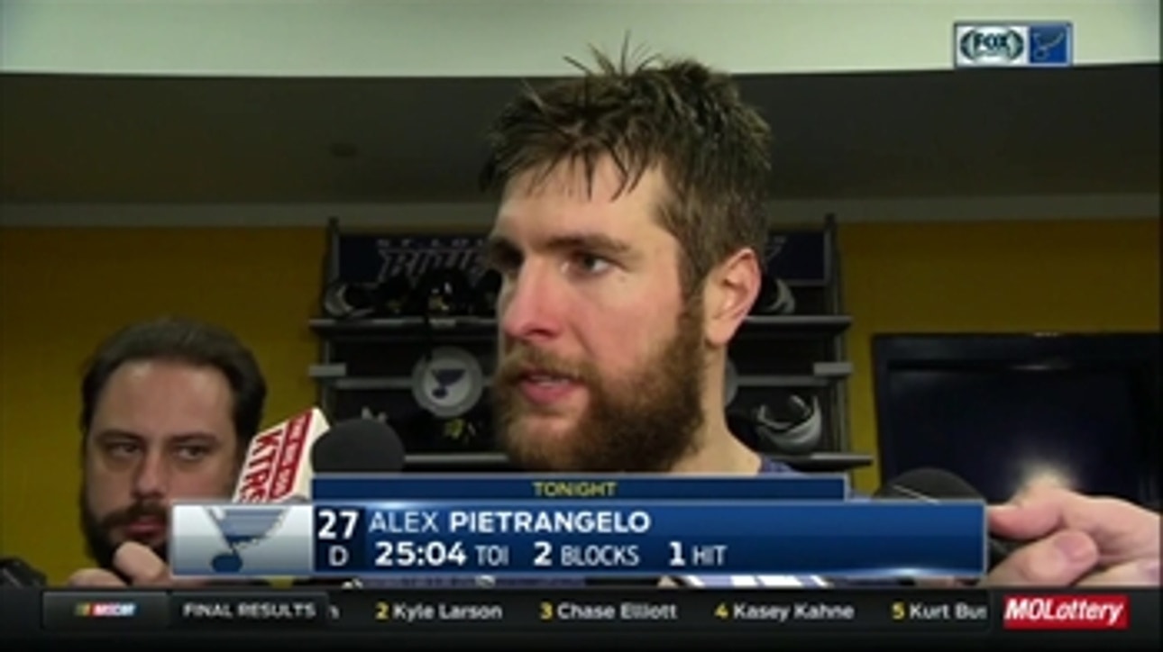Alex Pietrangelo says Blues played pretty well overall