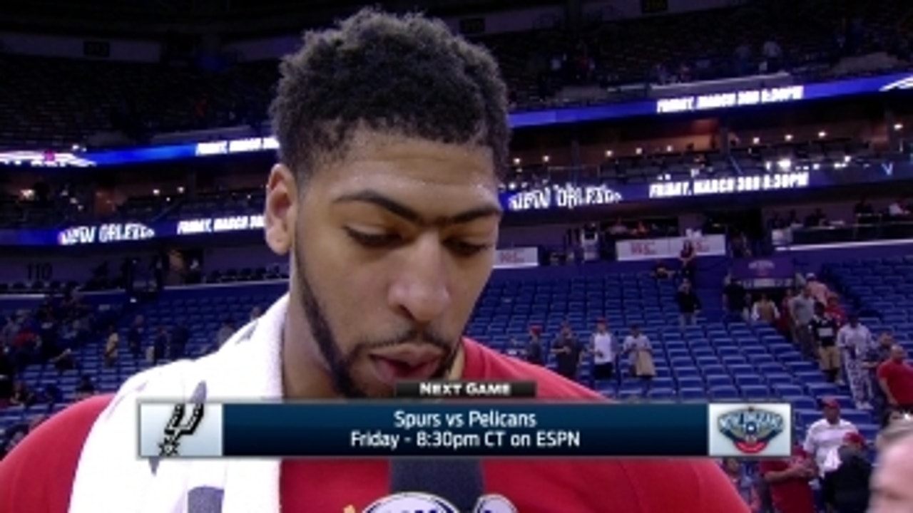Anthony Davis on defeating the Detroit Pistons