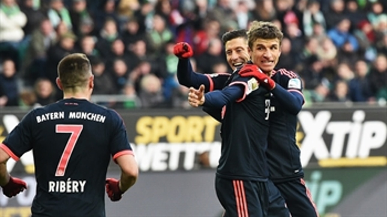 Lewandowski goal doubles Bayern Munich lead over Wolfsburg ' 2015-16 Bundesliga Highlights