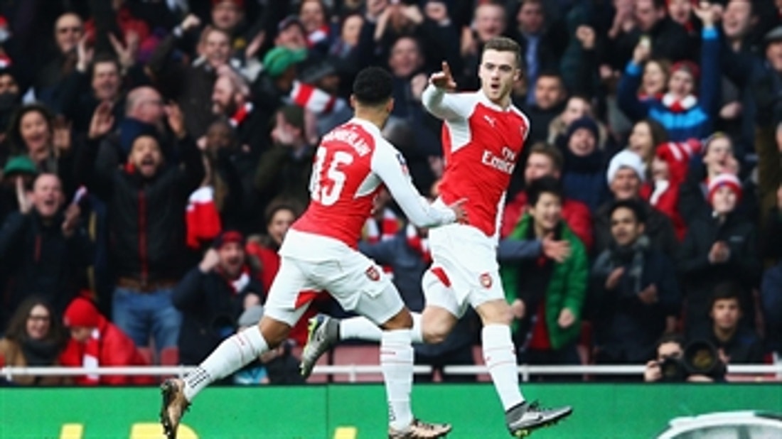Chambers curls one in to give the Gunners 1-0 lead against Burnley ' 2015-16 FA Cup Highlights