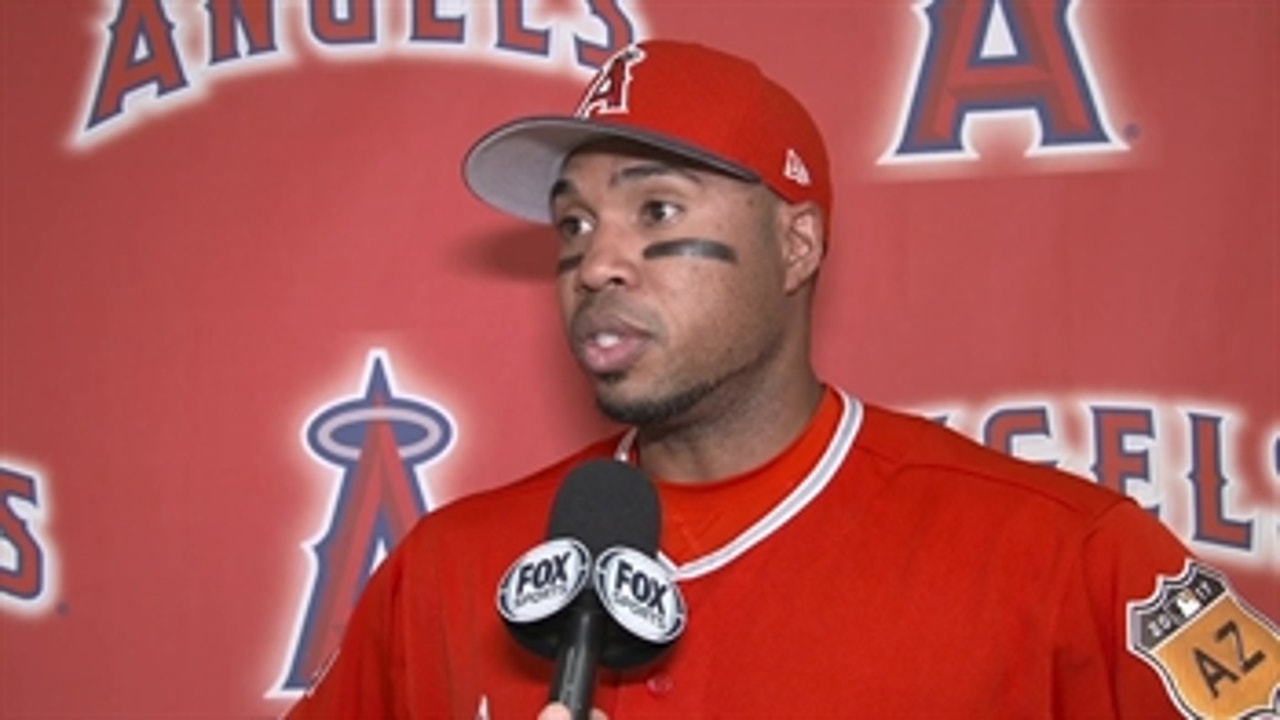 Luis Valbuena makes his debut in an Angels uniform