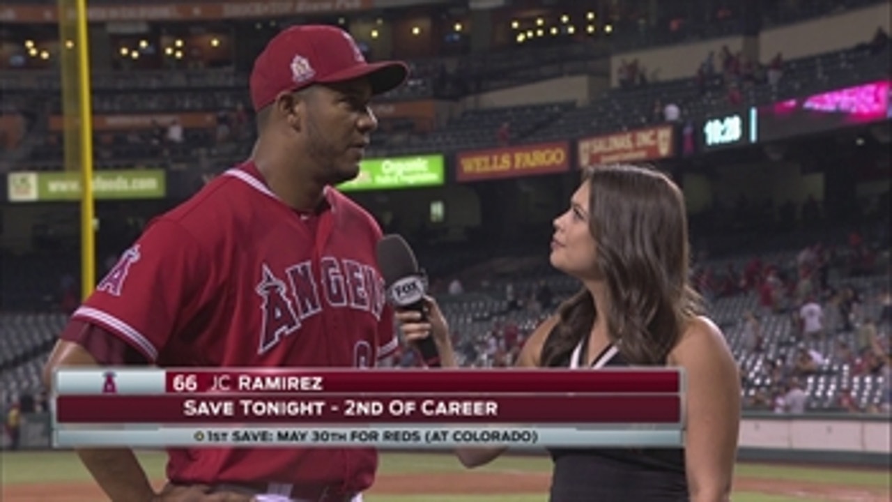 Angels pitcher JC Ramirez records his first save as the team sweeps the A's