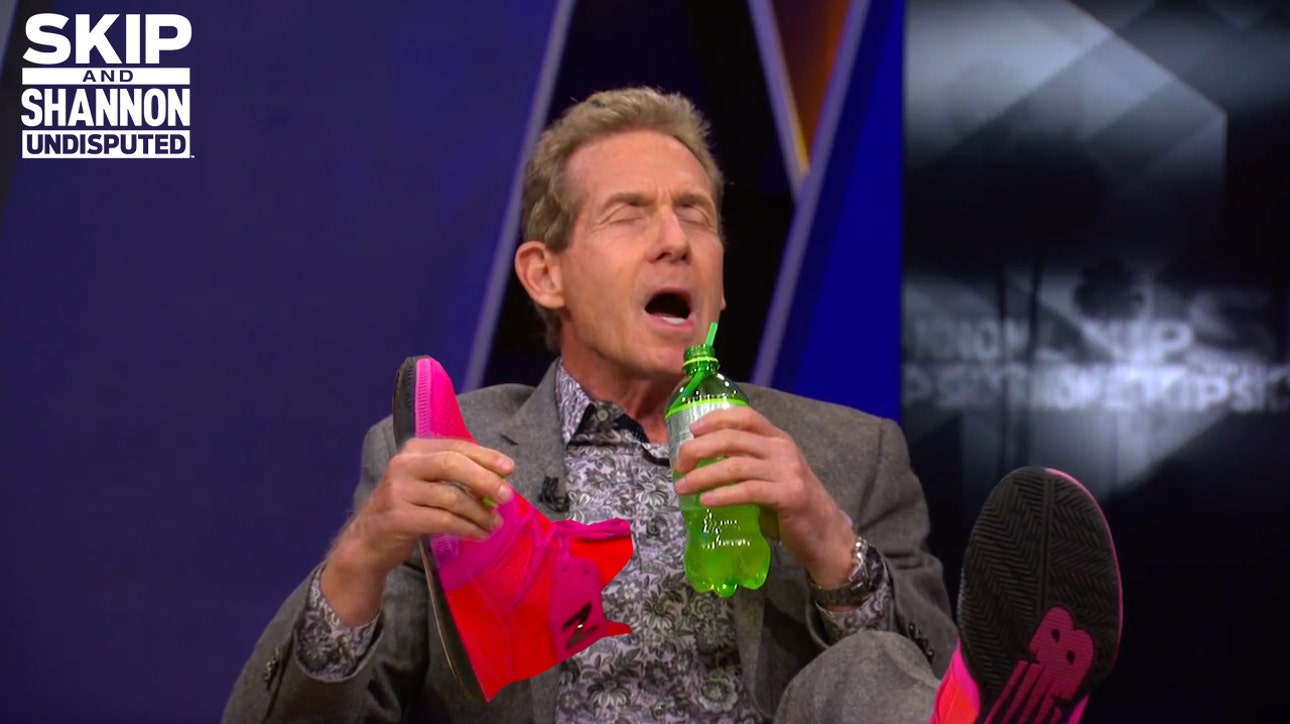 Skip Bayless breaks out the pink Kawhi's to celebrate the Clippers' Game 4 win vs. Jazz ' UNDISPUTED