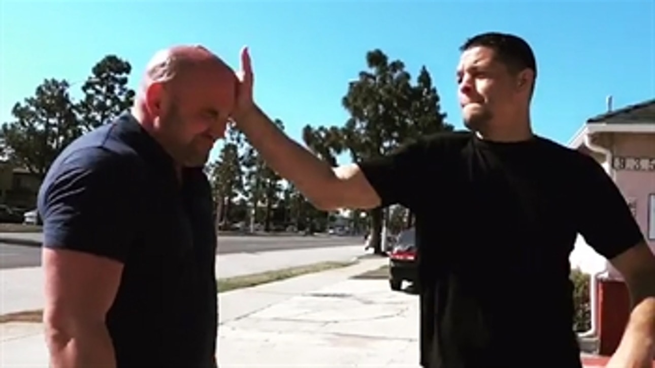 Nate Diaz slapping UFC boss Dana White in the head is just amazing