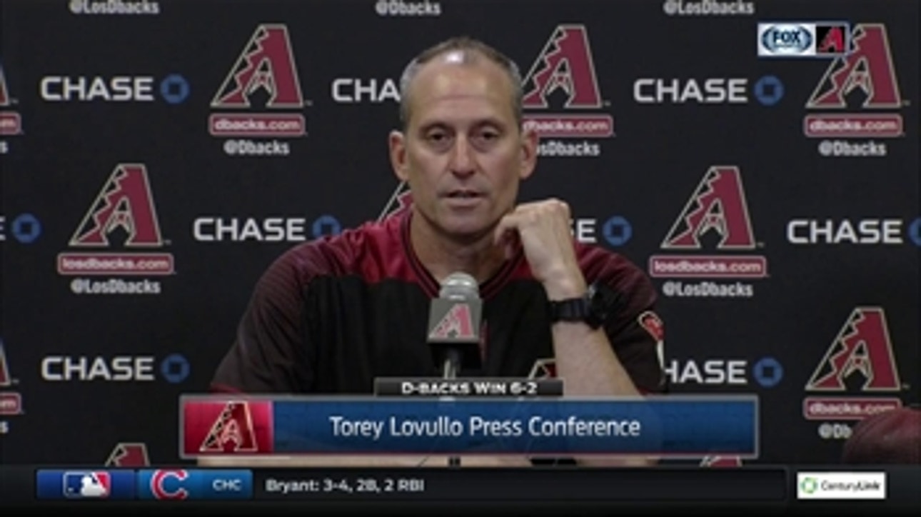 Torey Lovullo: Really impressive outing by Patrick Corbin when we needed it