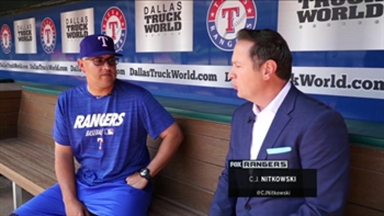 Pitching Coach Julio Rangel with CJ ' Outside the Lines