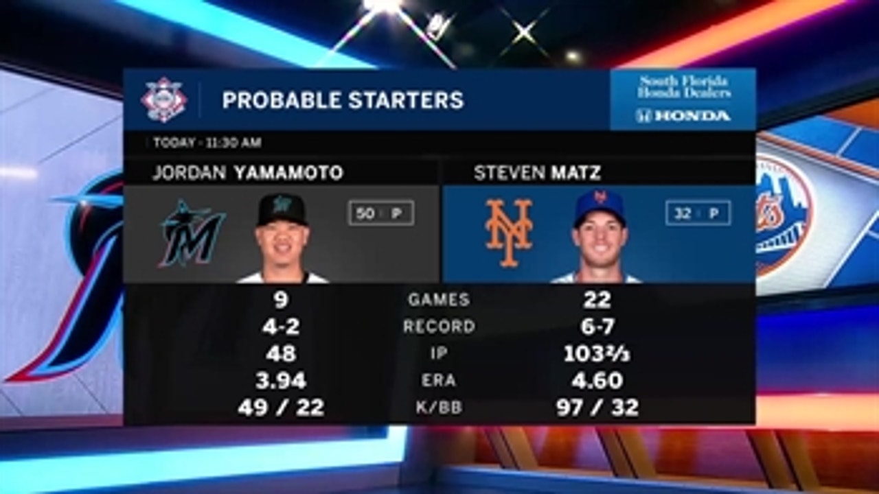 Jordan Yamamoto looks to help Marlins snap Mets' 5-game winning