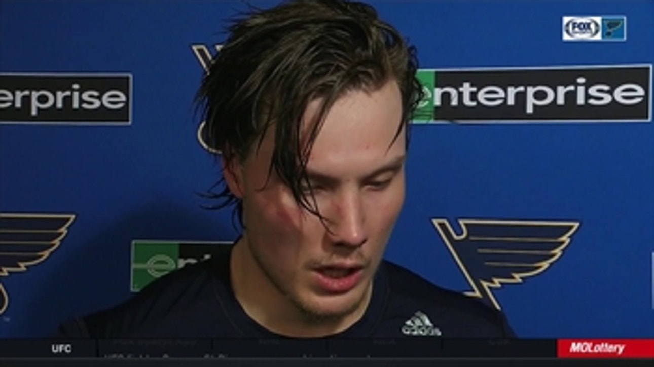 Sundqvist: Blues allowed 'too many turnovers' in second period against Stars