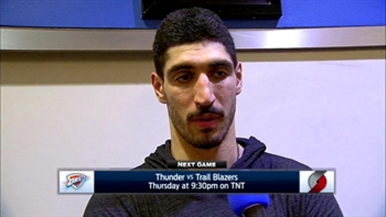 Enes Kanter on the thrilling 109-106 victory over Utah