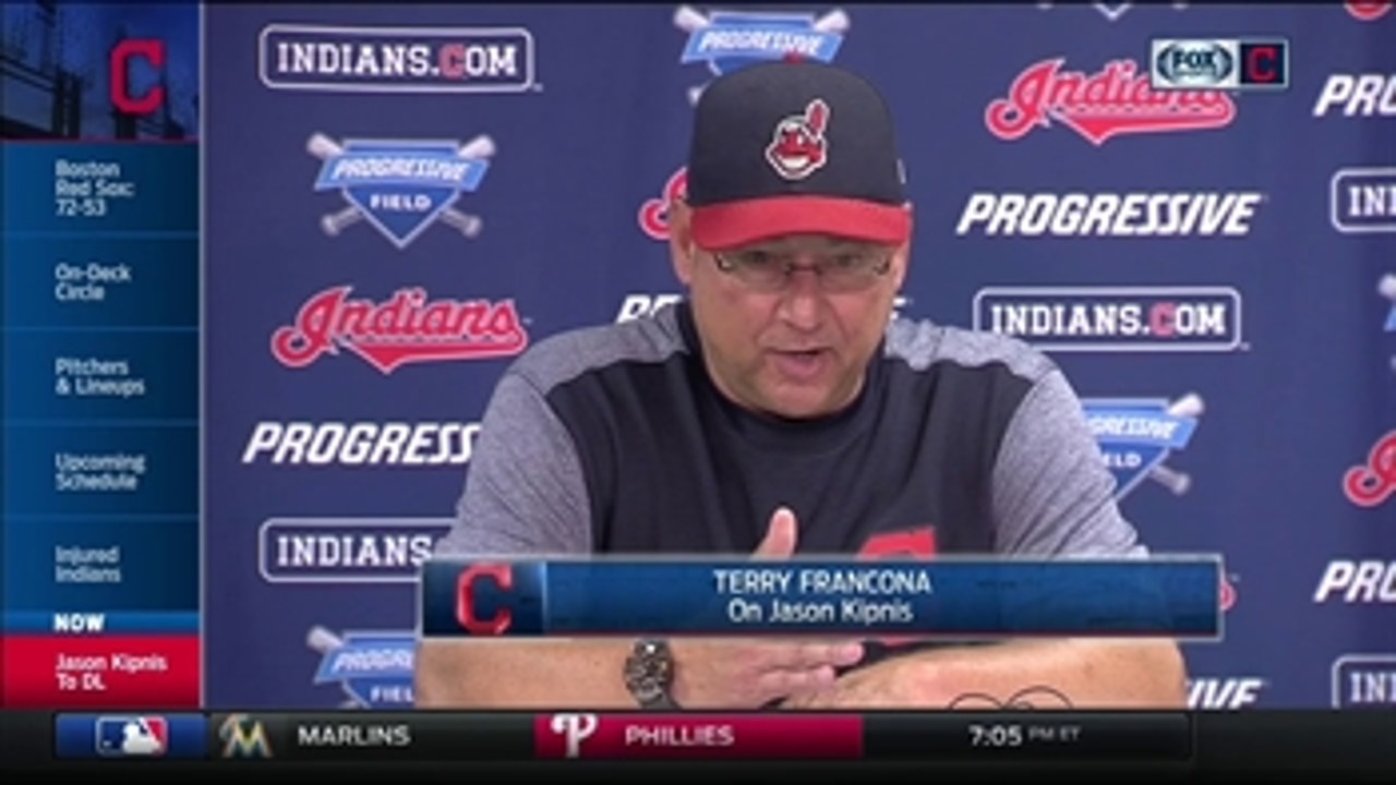 Tito on decision to place Jason Kipnis on DL: 'Let's give him a chance to be healthy'