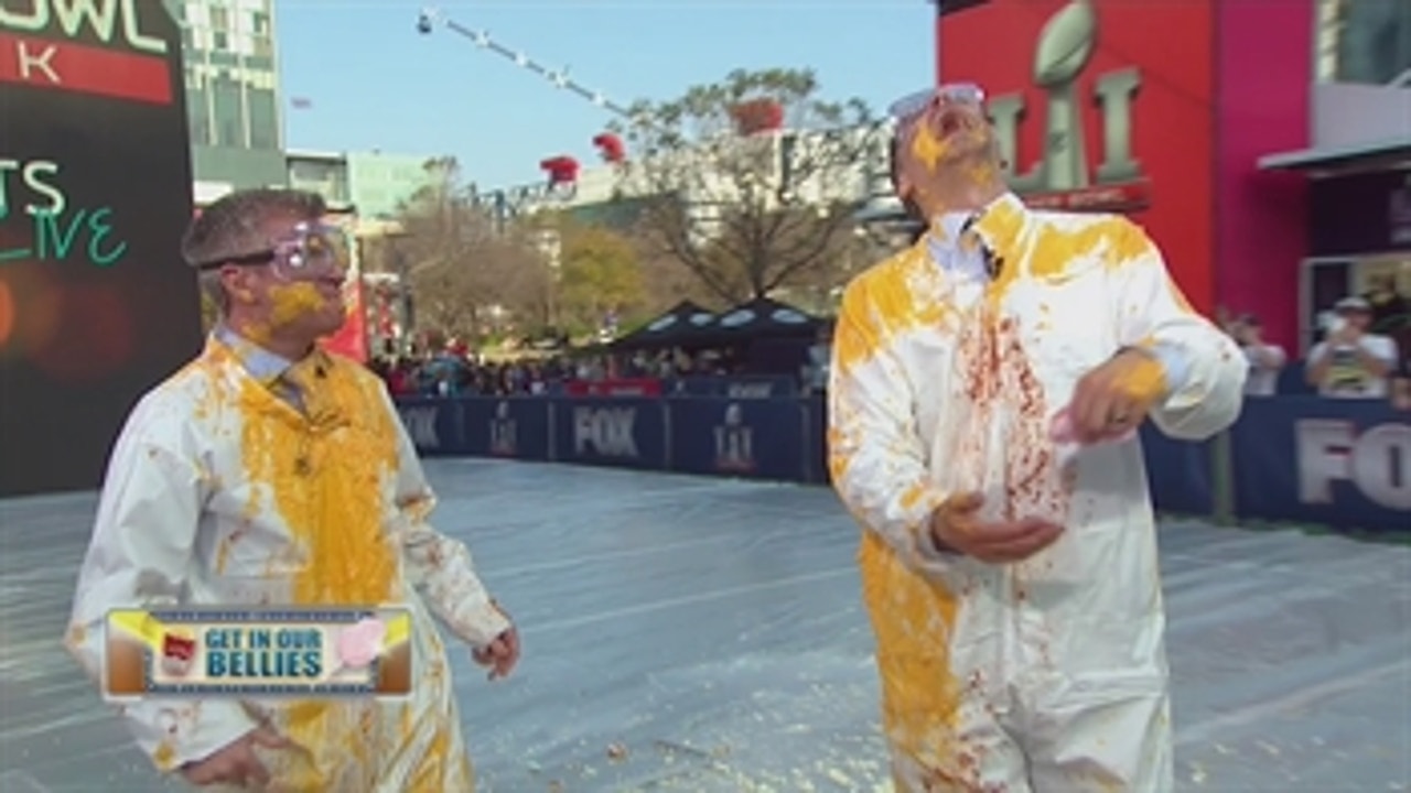 Jay and Dan catch Super Bowl stadium food from 65-feet ' FOX SPORTS LIVE