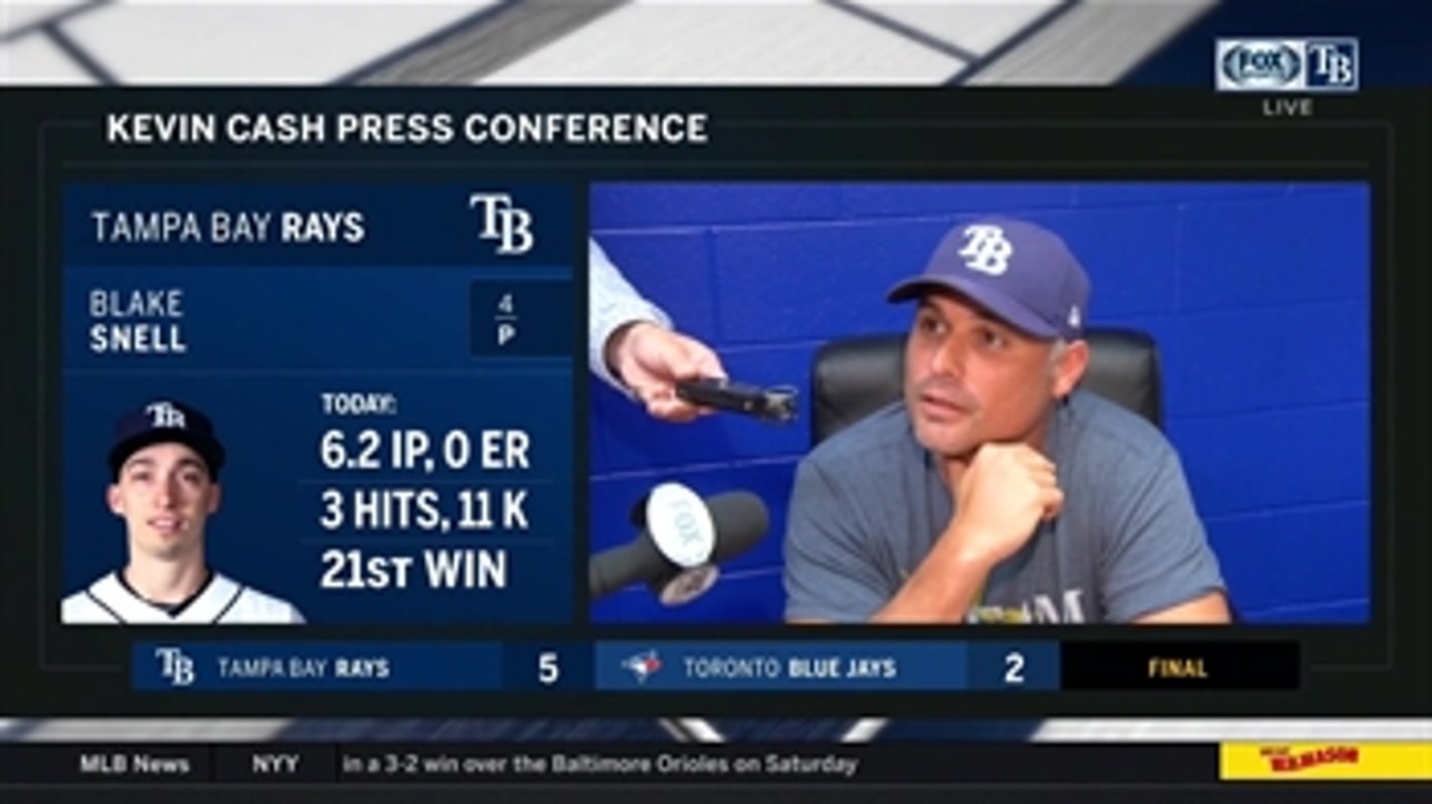 Kevin Cash discusses Blake Snell, Cy Young Award, Tommy Pham's 25 straight games of getting on base