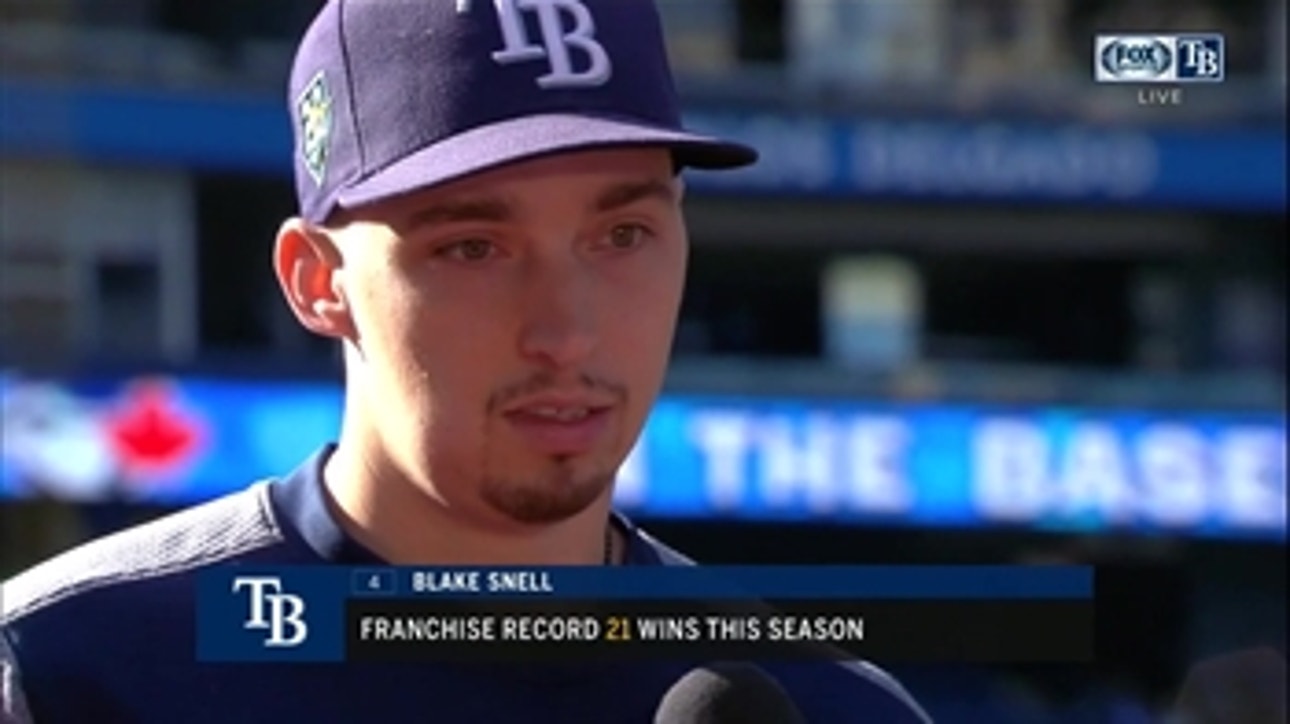 Blake Snell on 21st win: 'It's all of us that did that'