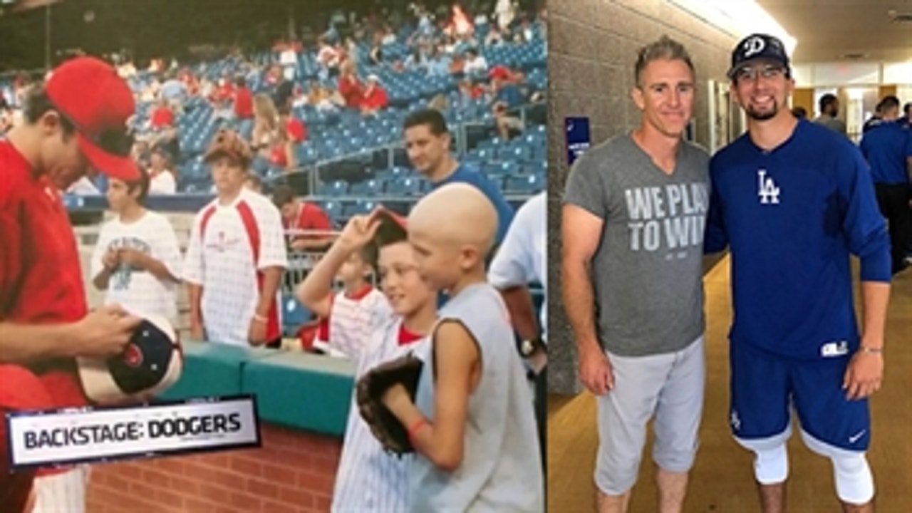 Chase Utley reunited with cancer survivor turned Dodgers prospect 13 years  later